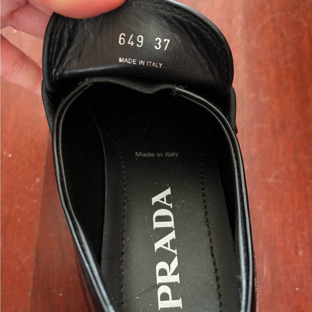 Prada Black Monolith Leather Loafers for Women, Never Worn - Picture 2 of 6